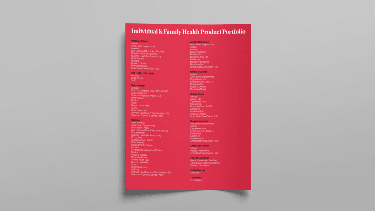 An image of a document: LeClair Product Portfolio