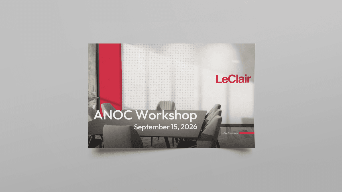 An image of a document: ANOC Workshop Presentation