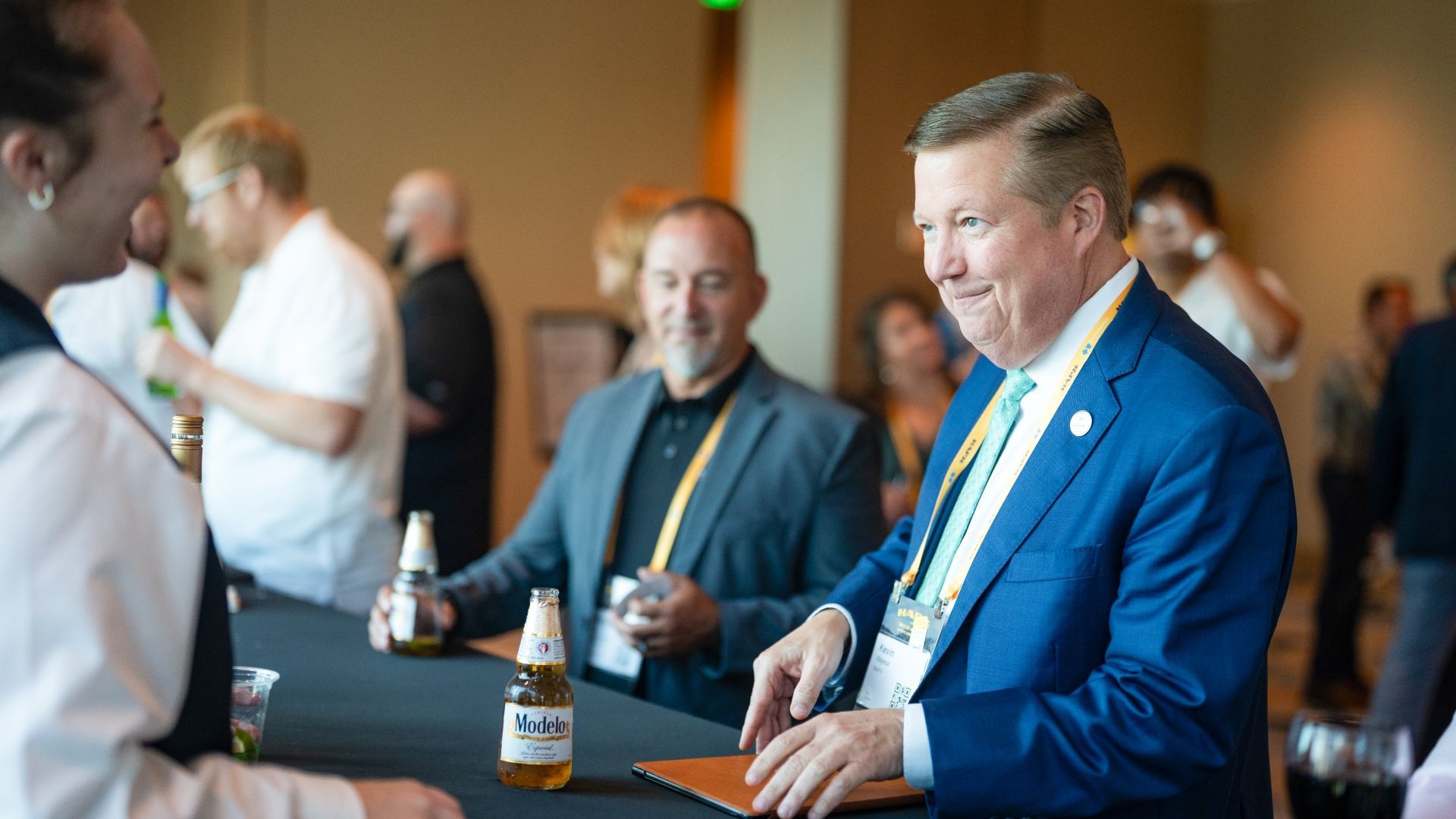 NAIFA CEO Kevin Mayeux attends happy hour at HAP26